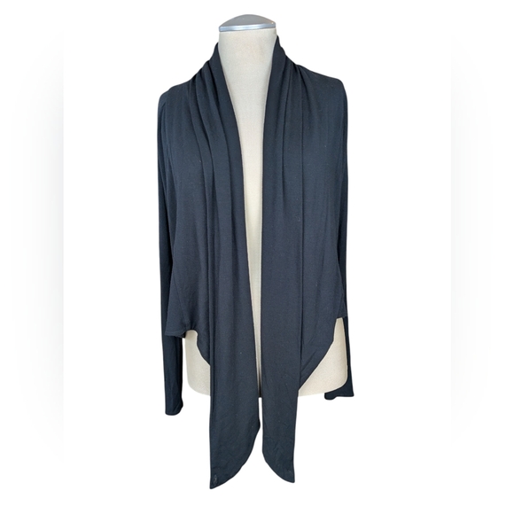 Aritzia Community Black Bamboo Wrap Cardigan - Picture 2 of 6